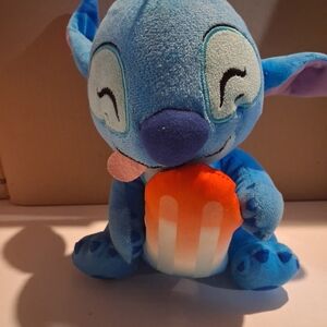 Blue Plush Alien Toy with Orange Popsicle - Kids Plush Stuffed Animal